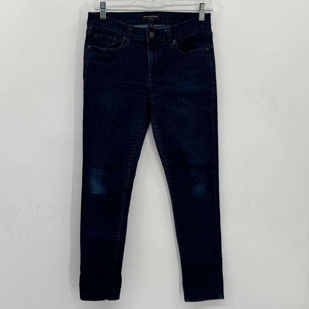 Banana Republic Skinny Fit Jeans Womens 27/4 Petite Dark Wash Blue Denim